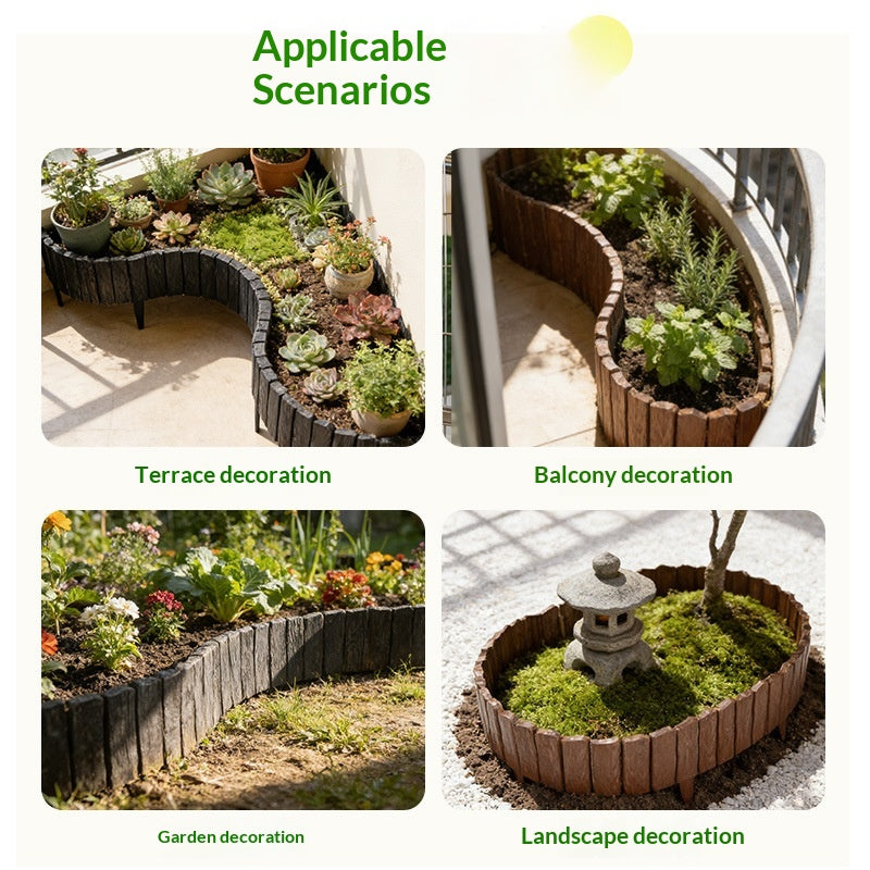 Flexible Modular Garden Fence - Interlocking Plastic Fence Panels for Yard & Garden
