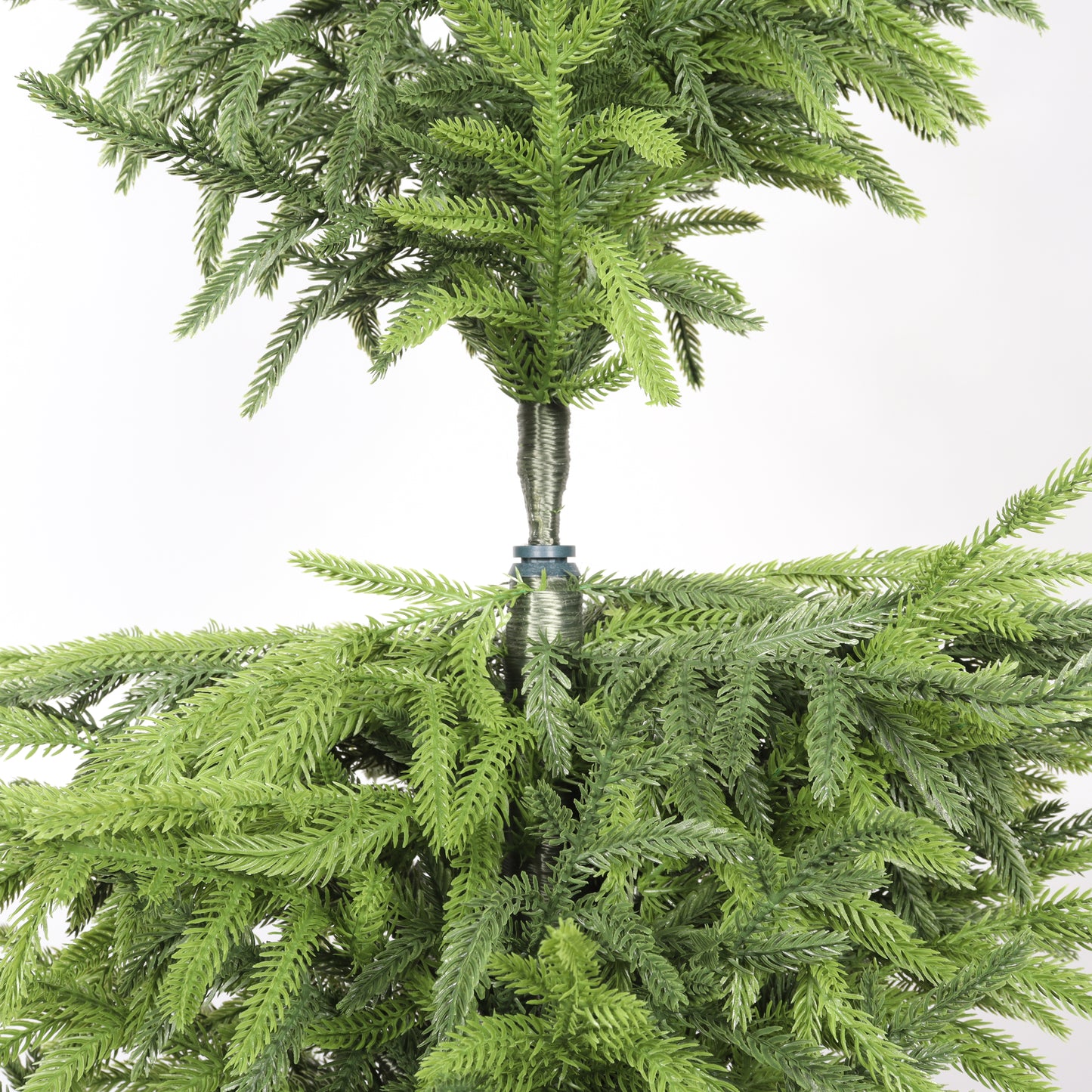 4' Artificial Pine Tree - Real Touch in Black Plastic Pot, 2pc Set