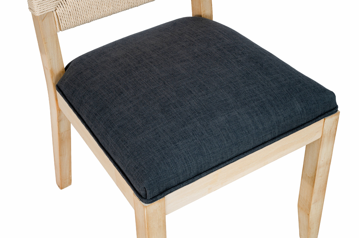 Beige Farmhouse Dining Chairs Set of 2 - Grey Upholstered