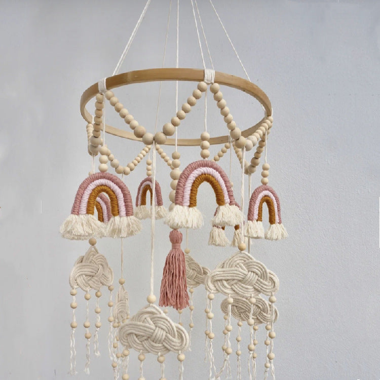 Nordic Style Baby Room Handwoven Pendant Light - Cotton Hanging Lamp