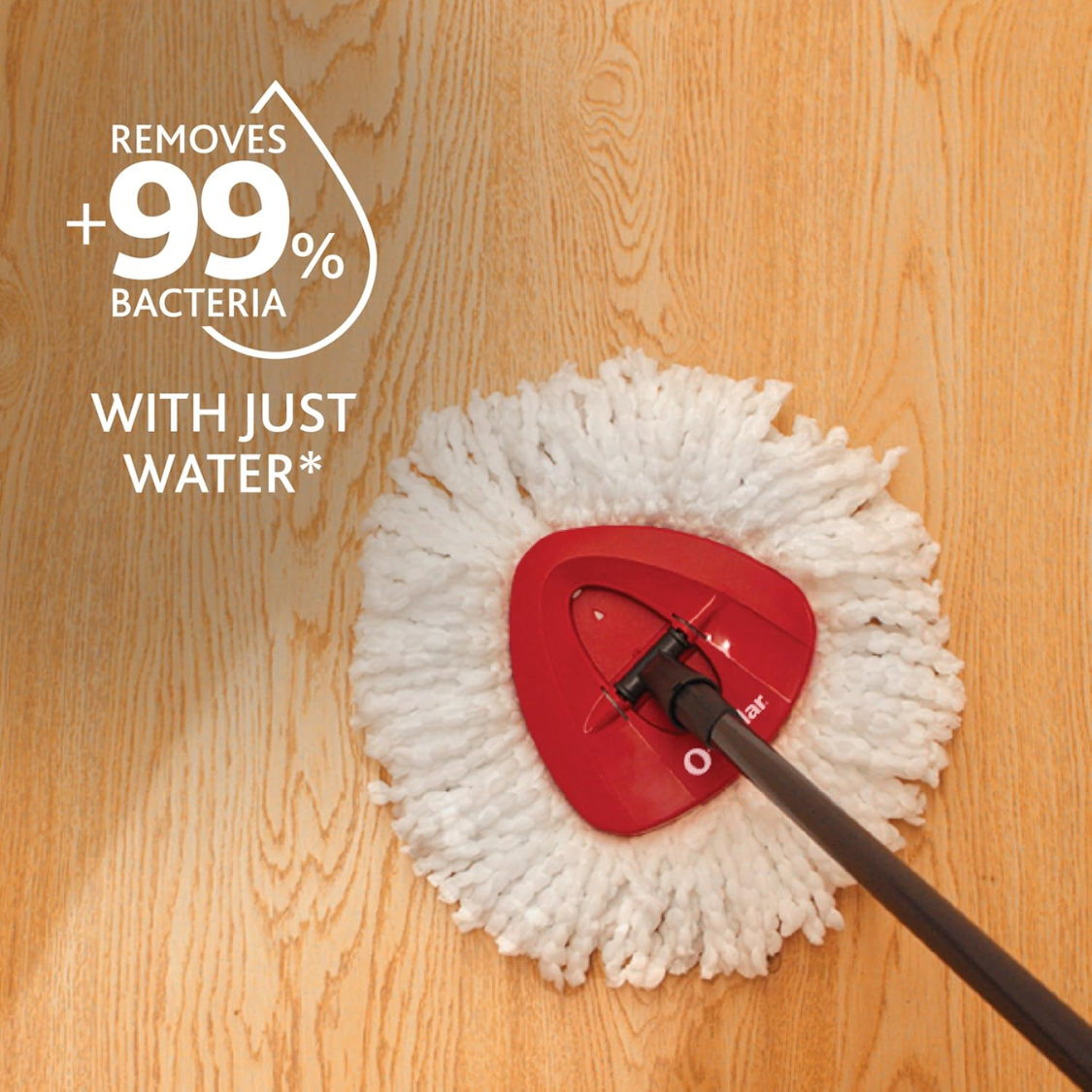 EasyWring Microfiber Spin Mop Bucket Cleaning System - Red Gray