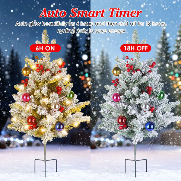 Artificial Christmas Tree with 50 LED Lights - 8 Modes, Timer, Waterproof