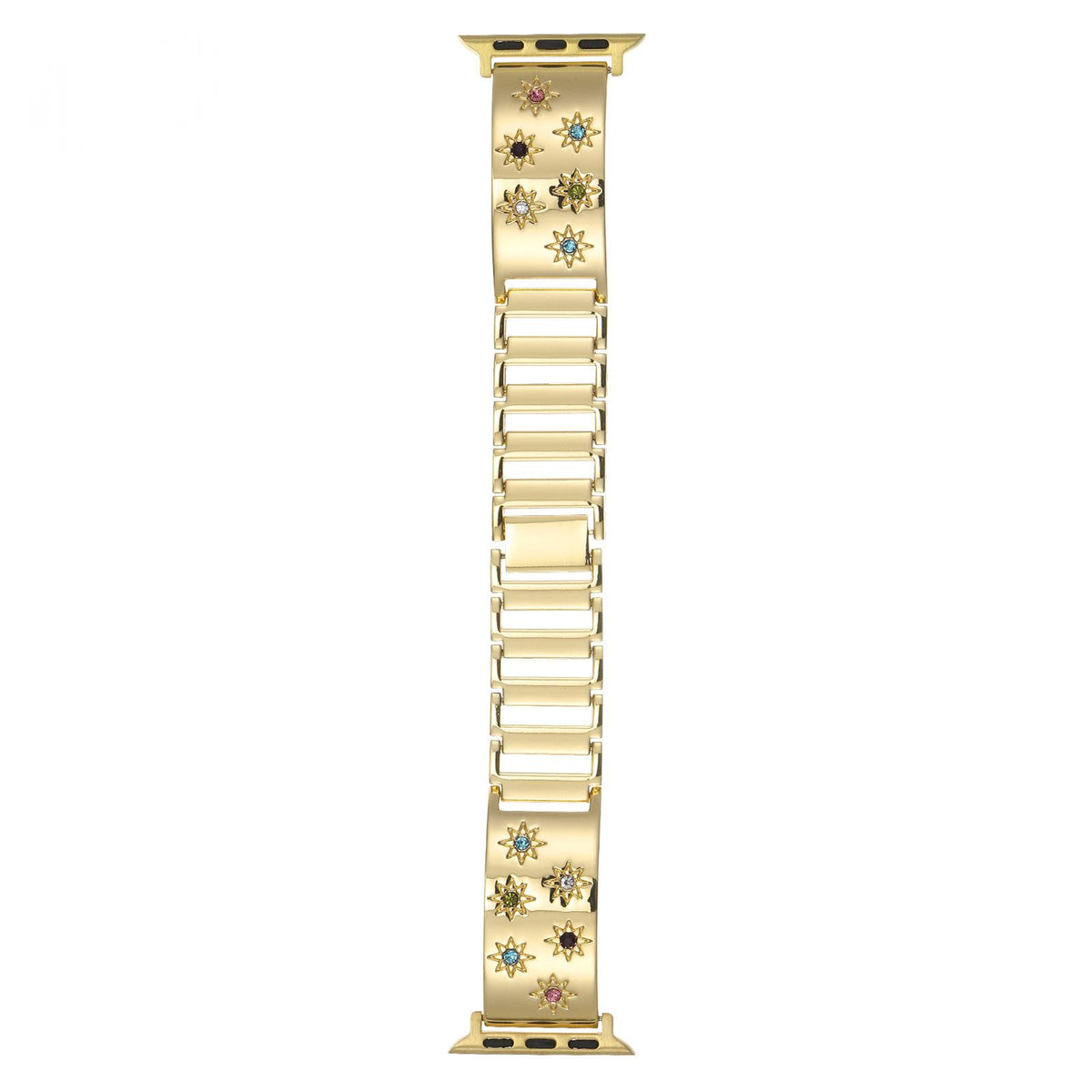 Fashionable Apple Watch Band - Metal Strap with Diamond Accents