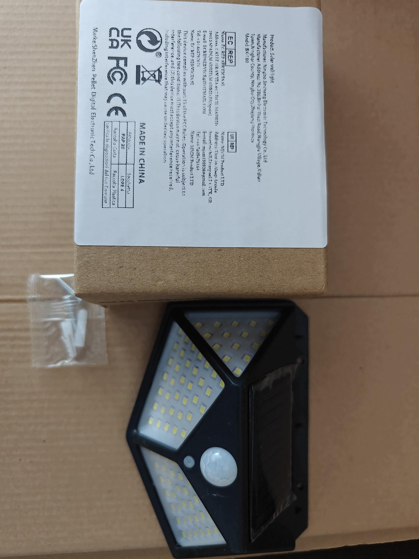 2-Pack Solar LED Wall Lights - Outdoor Garden & Patio Lighting