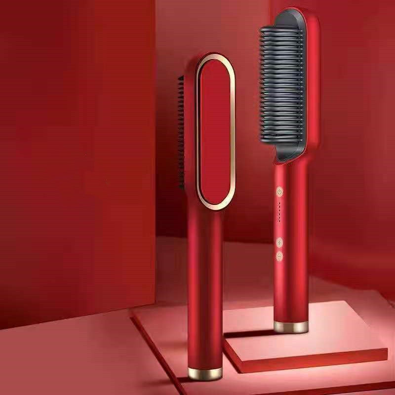 Electric Hair Straightening Comb with Tourmaline Ceramic for Wet & Dry Hair