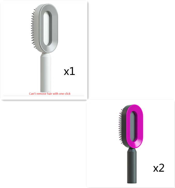 Self-Cleaning Hair Brush with 3D Air Cushion for Scalp Massage & Detangling