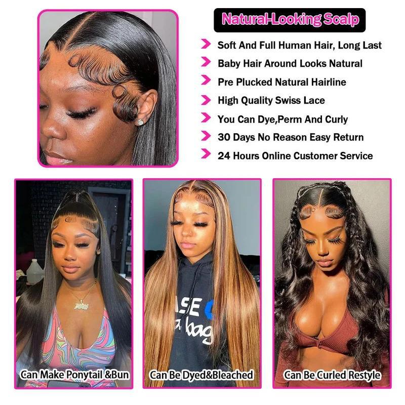 Long Lace Front Wig for Halloween and Christmas - 13x4 HD Synthetic Hair