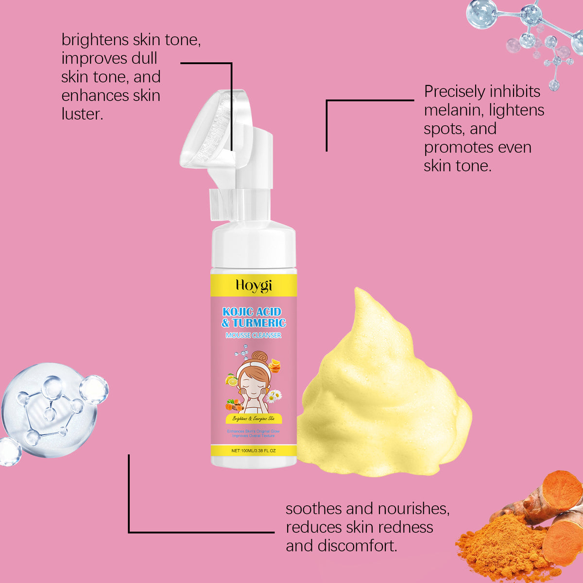 Turmeric Acid Exfoliating Facial Cleanser - Brightening Skin Care