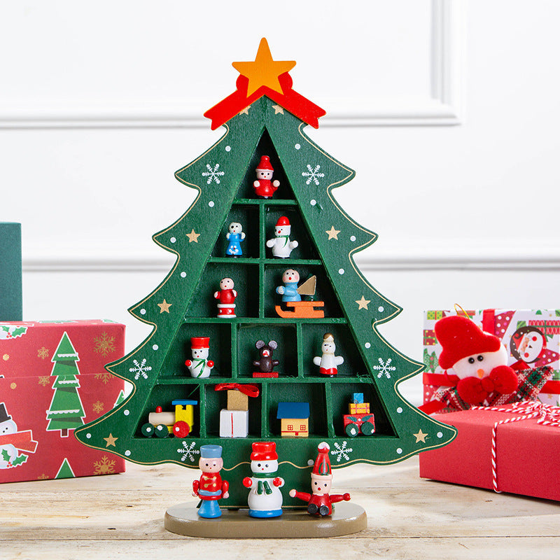 Mini 3D Wooden Christmas Tree Decorations - DIY Holiday Home Decor