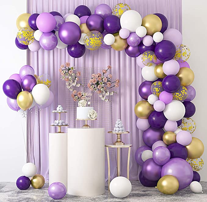 Purple Balloon Arch Decoration Set for Parties and Events