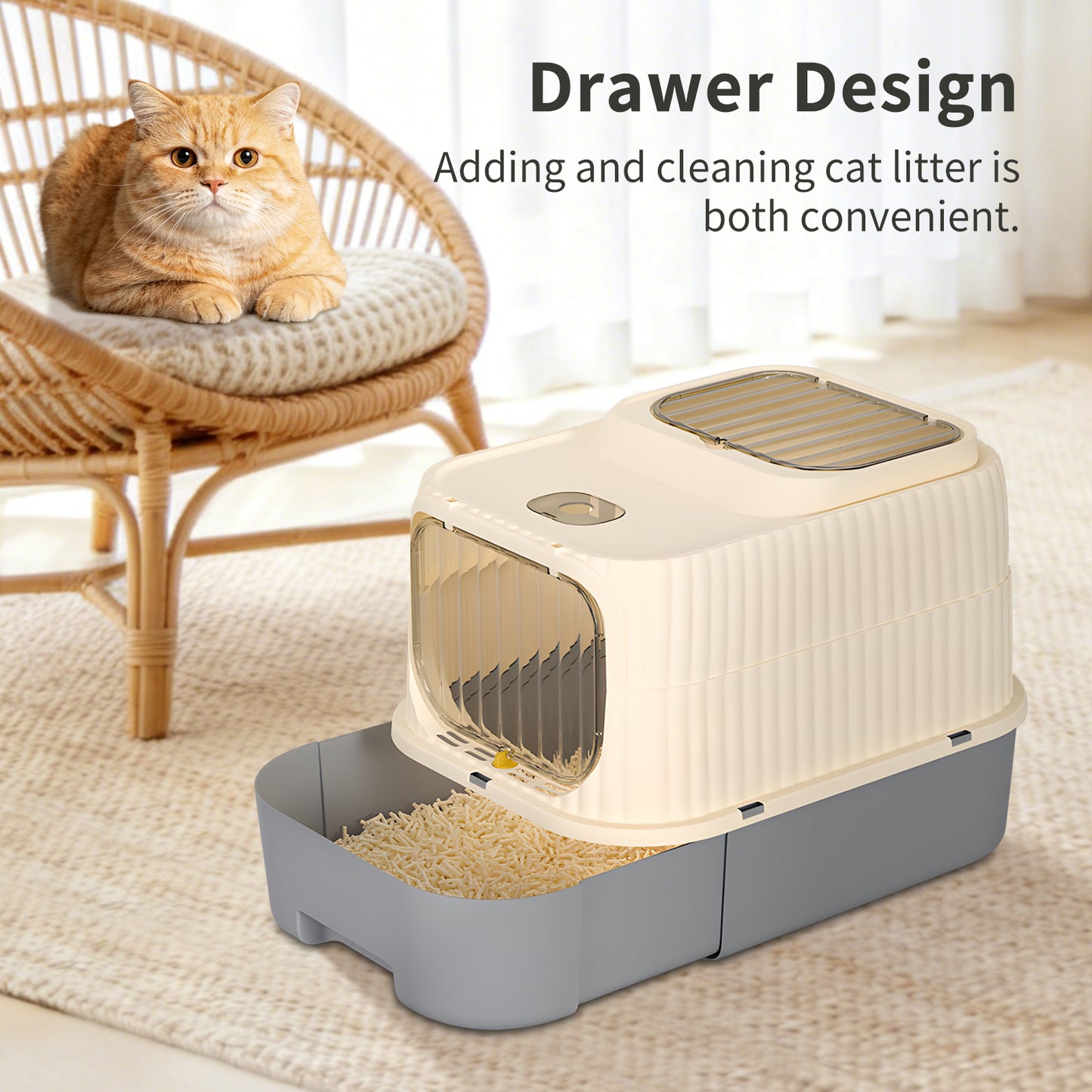 Cruiser Litter Box - Self Pickup Pet Furniture for Cats and Small Animals