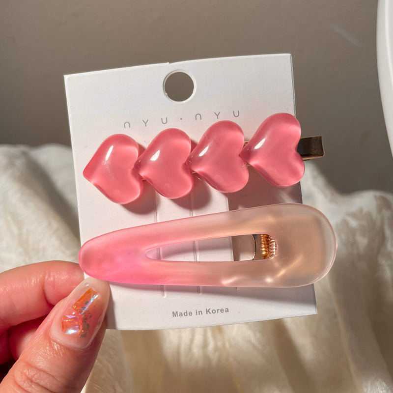 Cute Hair Clips Set - Handmade Resin Hairpins