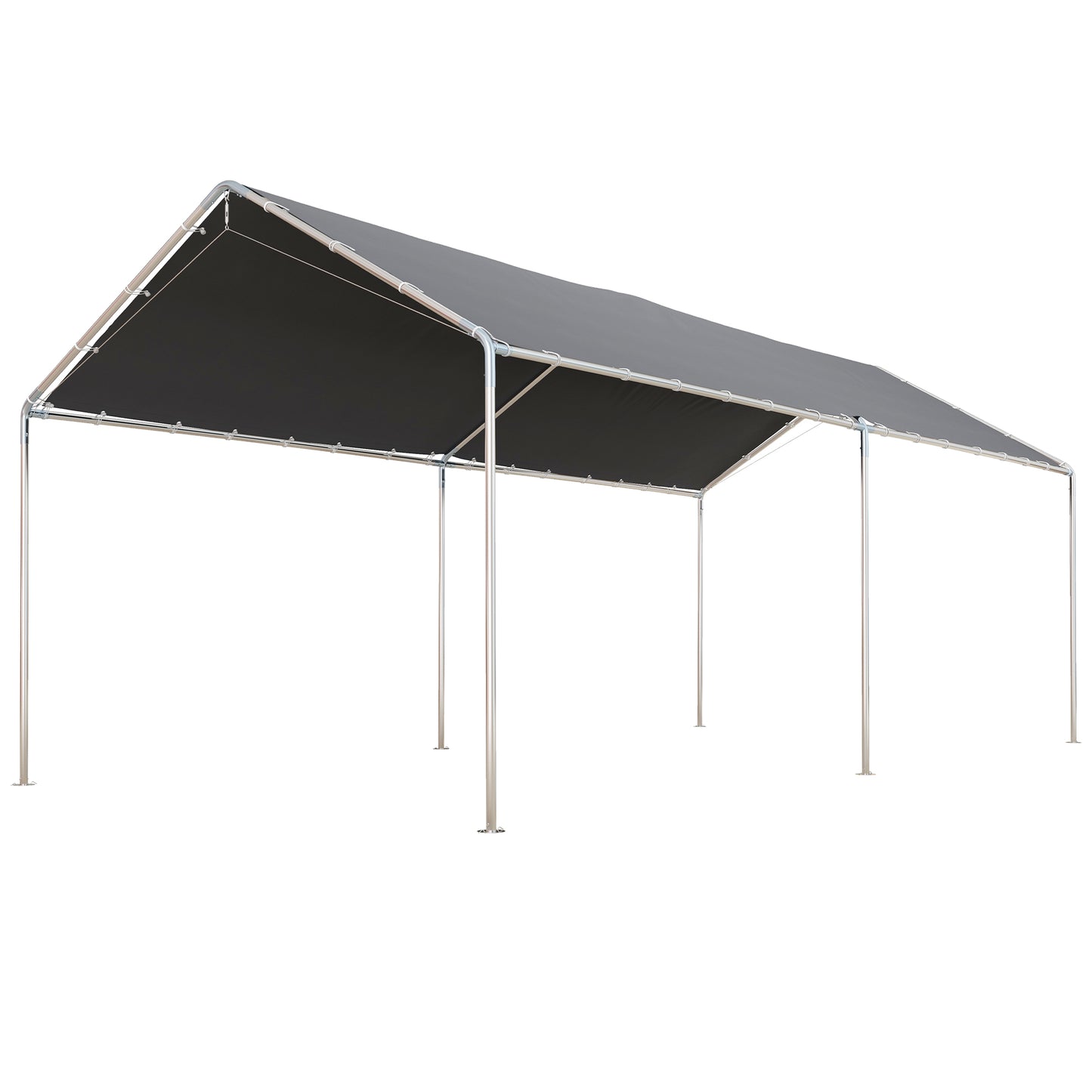 Heavy Duty Carport Canopy 9.6' x 19.5' with Anchor Kit and Cables