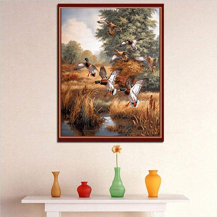 DIY Cross Stitch Embroidery Kit Home Decor Full Set - Multiple Sizes & Styles