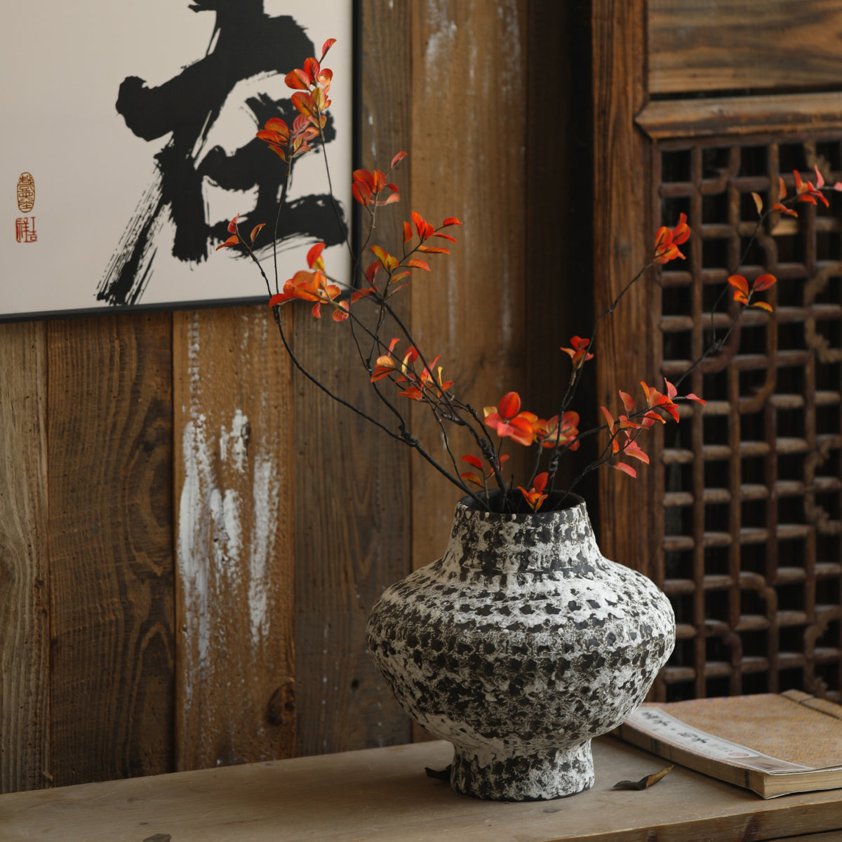 Ceramic Retro Zen Vase for Home Decor and Gift