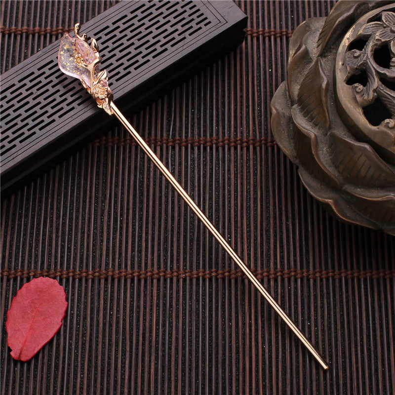 Antique Mulan Hairpin with Tassel for Women - Retro Hanfu Hair Accessory