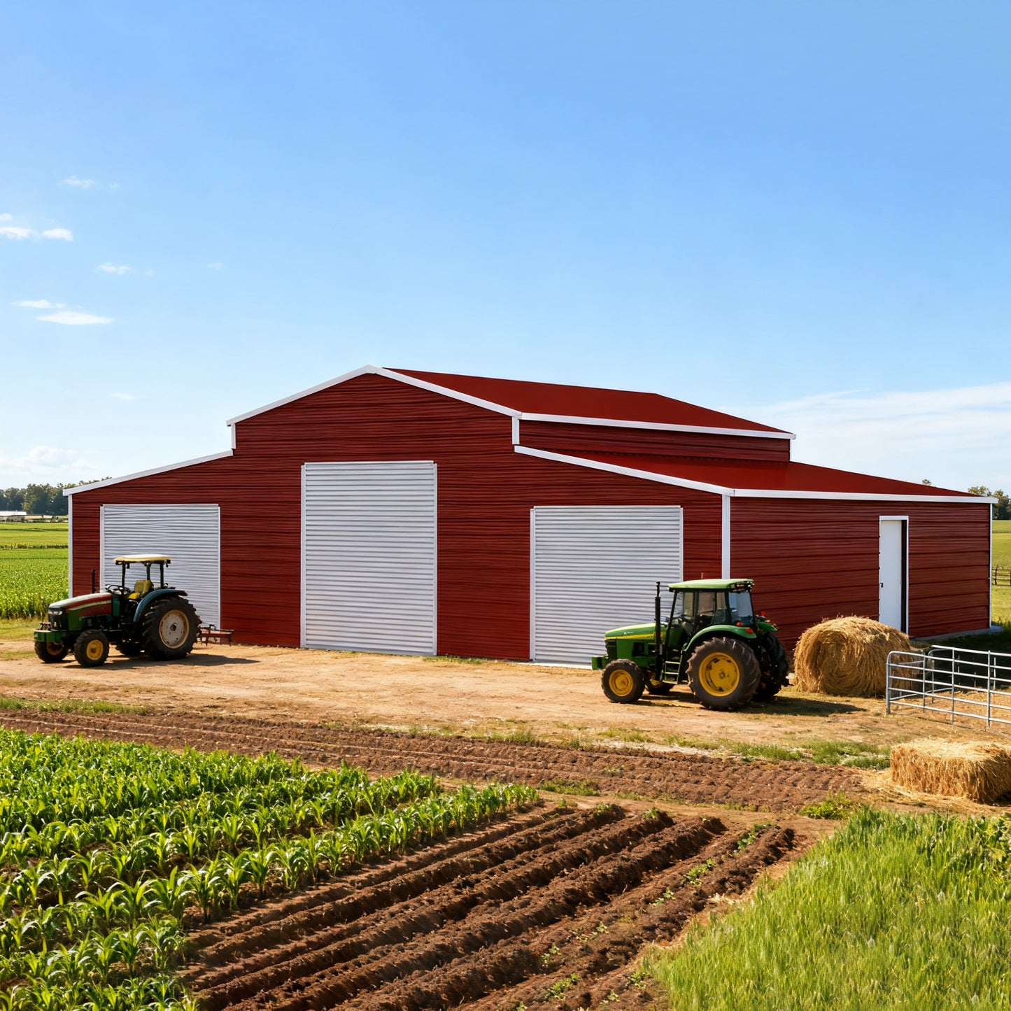 10FT Galvalume Corrugated Roof & Wall Panels - Reddish Brown