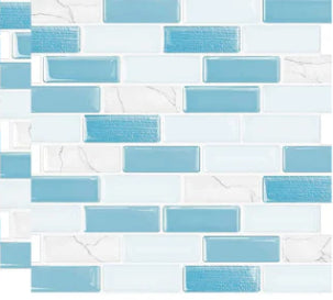 Marble Pattern Tile Stickers for Kitchen & Bathroom Wall Decoration - 10cm 10 Pieces