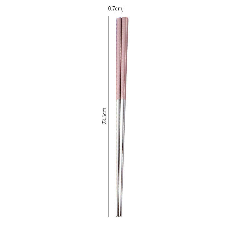 Stainless Steel Non-Slip Anti-Fungal Chopsticks for Home Use
