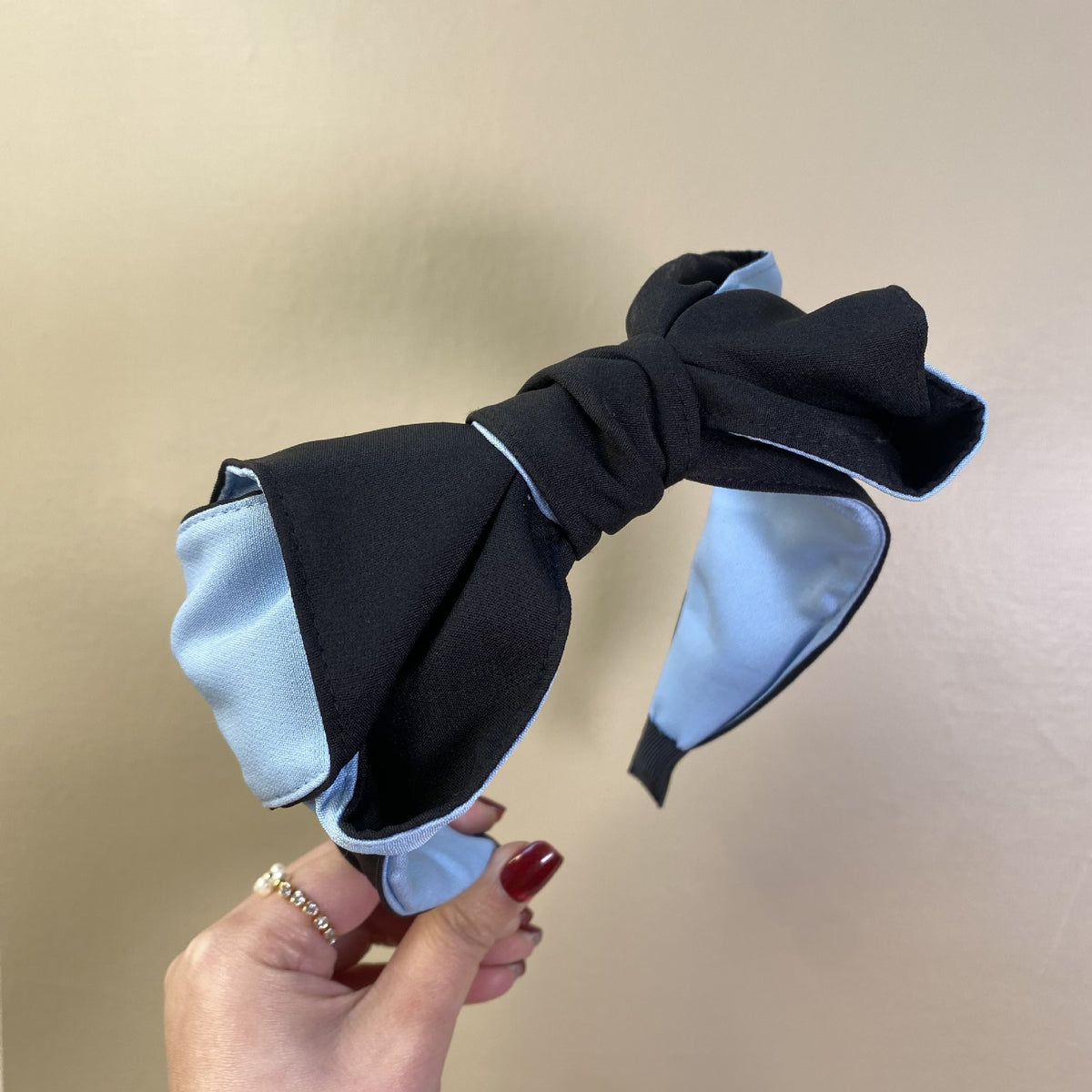 Retro Solid Color Multilayer Bow Headband - Multiple Colors