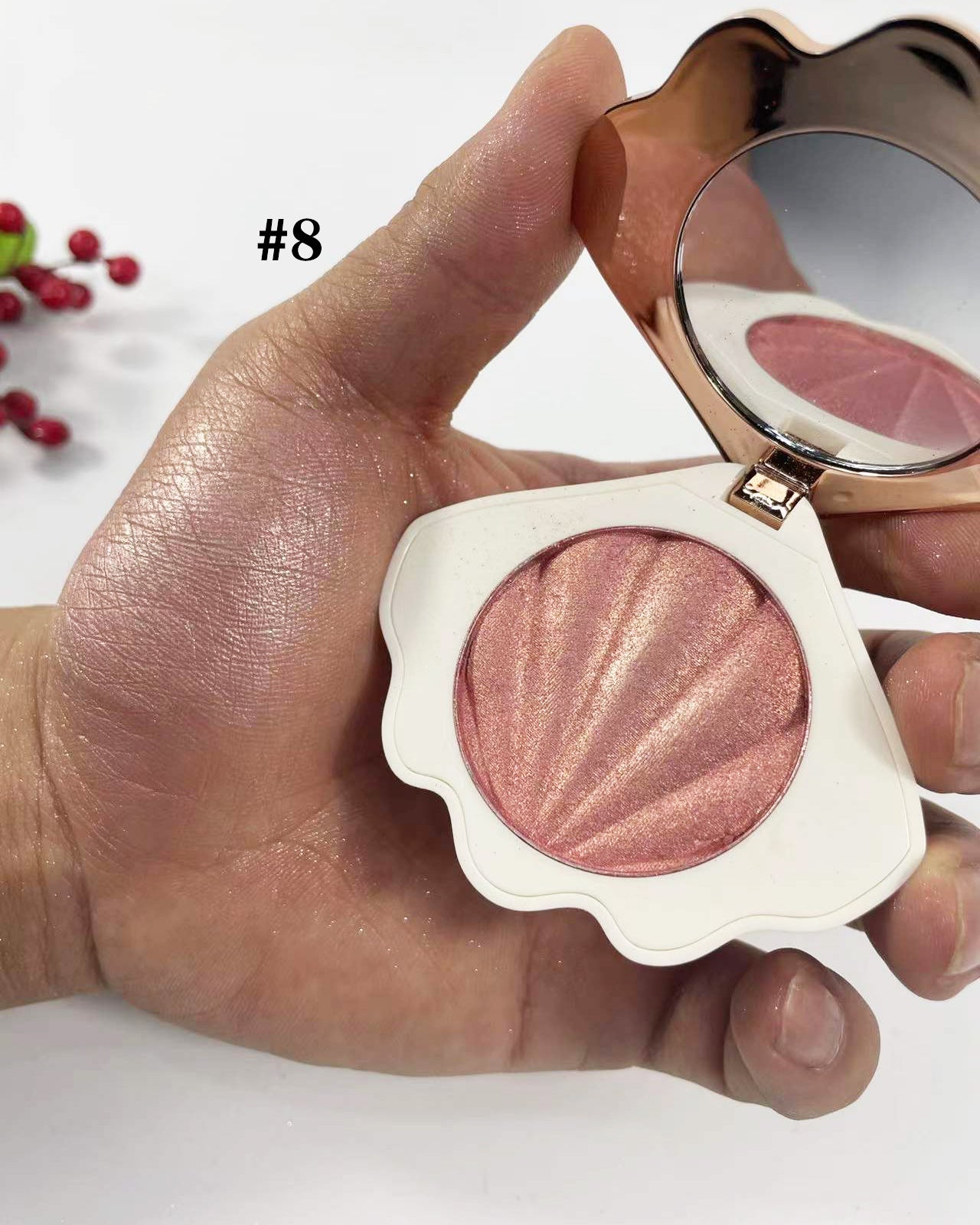 Shell-Shaped Monochrome Highlight & Contour Makeup Palette - Multiple Colors