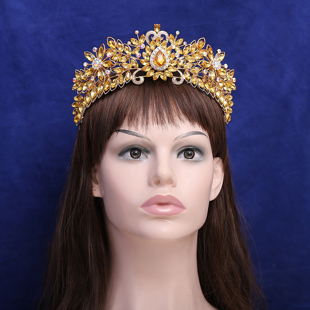 Bridal Crown Hair Accessory with Rhinestones