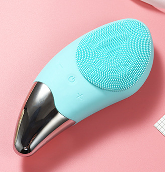 Ultrasonic Facial Cleansing Brush - Silicone Skin Care Device with 2 Sets