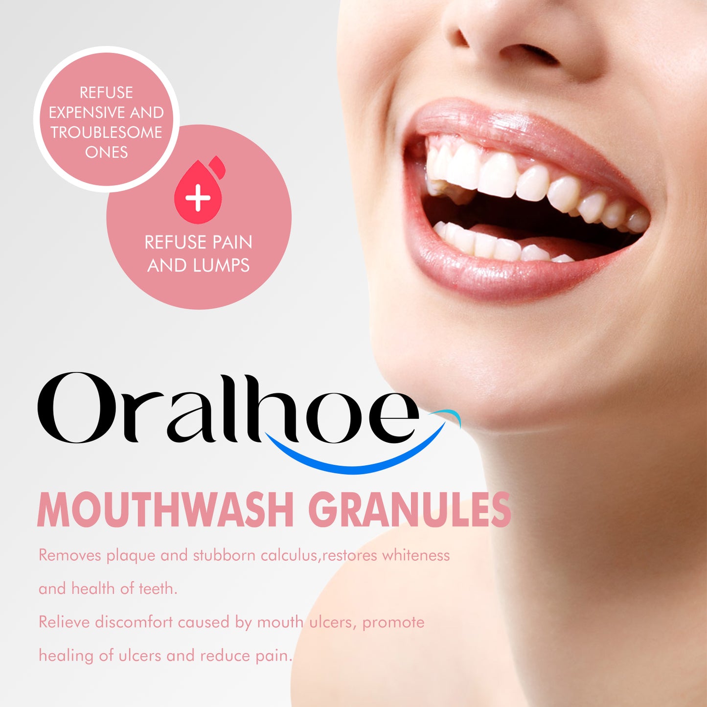 Peach Flavor Teeth Cleaning Mouthwash Pellets - Portable Oral Care