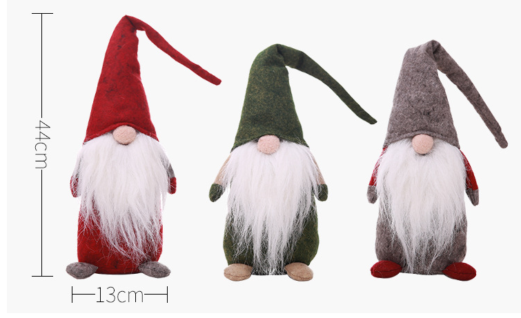 Christmas Tree Decorations Small Old Man Doll Ornaments - Faceless Standing Doll Set