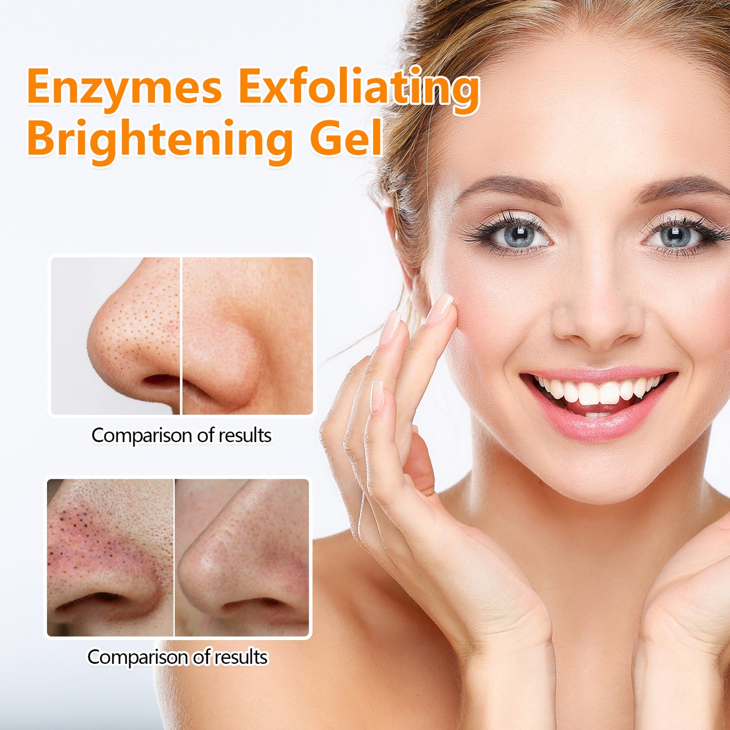 Orange Enzymes Exfoliating Brightening Gel for Deep Pore Cleansing