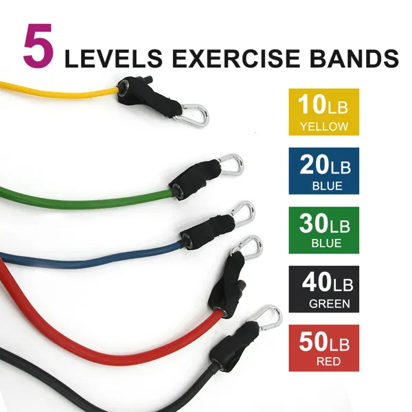 5-Piece Resistance Band Set for Strength Training and Fitness