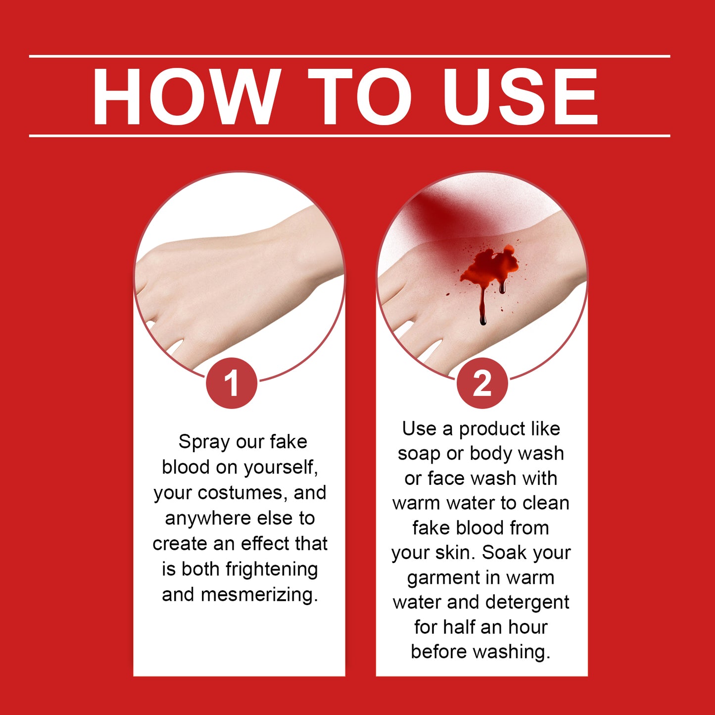 Realistic Fake Blood Spray for Halloween Makeup & Props