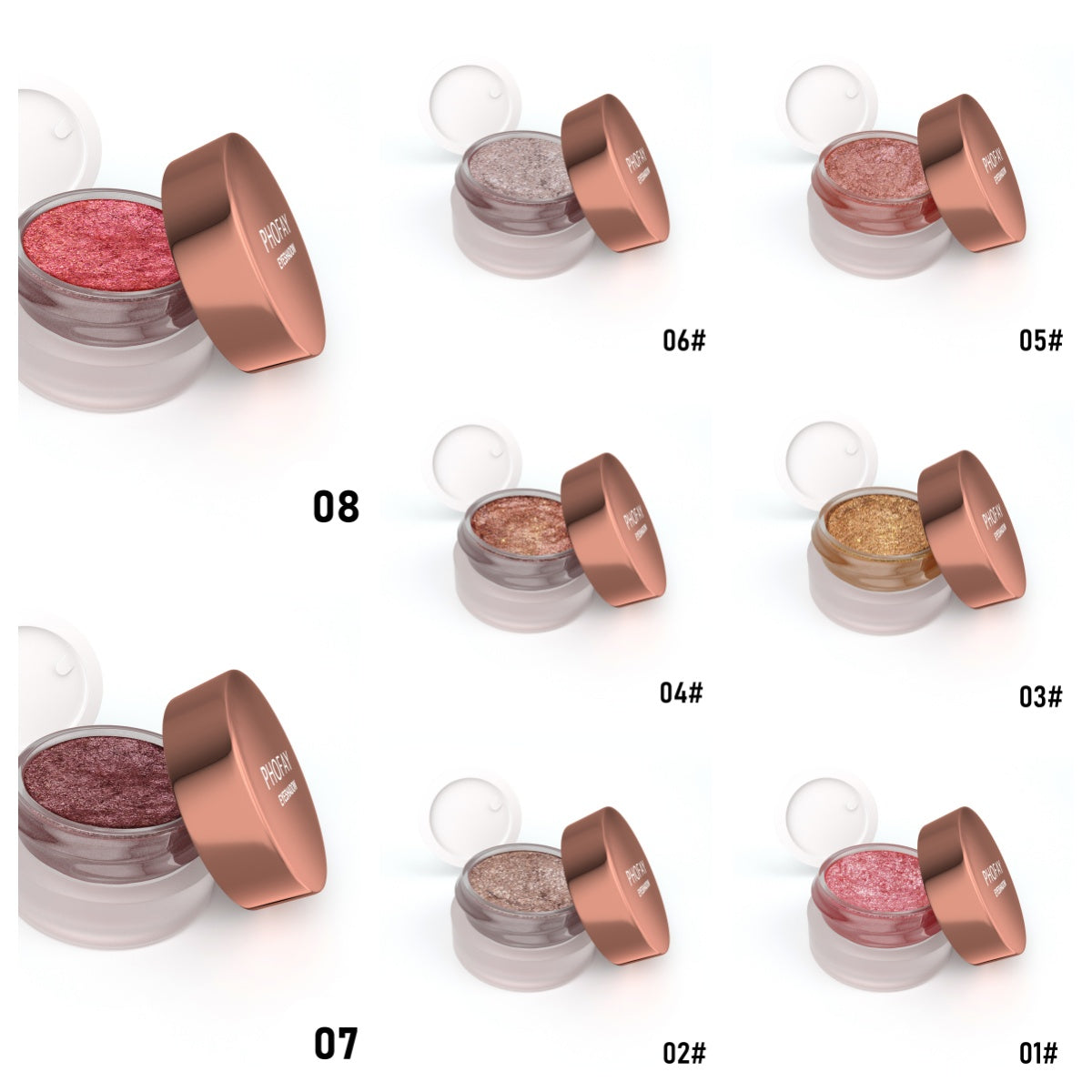 Mashed Potato Eyeshadow - Long-Lasting Iridescent Shimmer Makeup