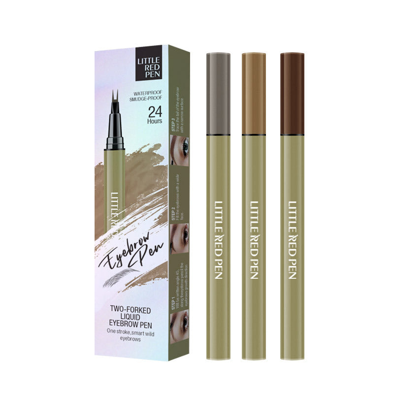Waterproof Eyebrow Pencil & Fine Liquid Eyeliner Set - Not Smudge, 1-3 Colors