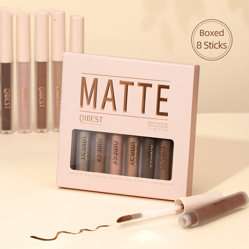 Matte Liquid Eyeshadow Set - Vegan, Waterproof, 8 Shades for Eye Makeup