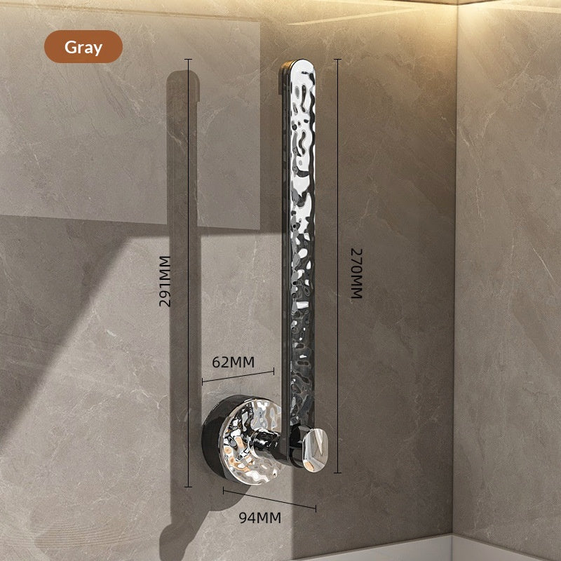 Wall-Mounted Storage Shelf with Strong Adhesive No Drilling Needed - Clear Silver/Gray