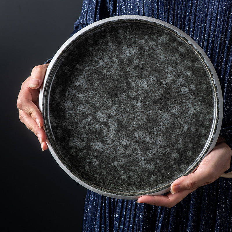 Ceramic Nordic Style Dinner Plate for Western Cuisine & Pasta - Solid Color