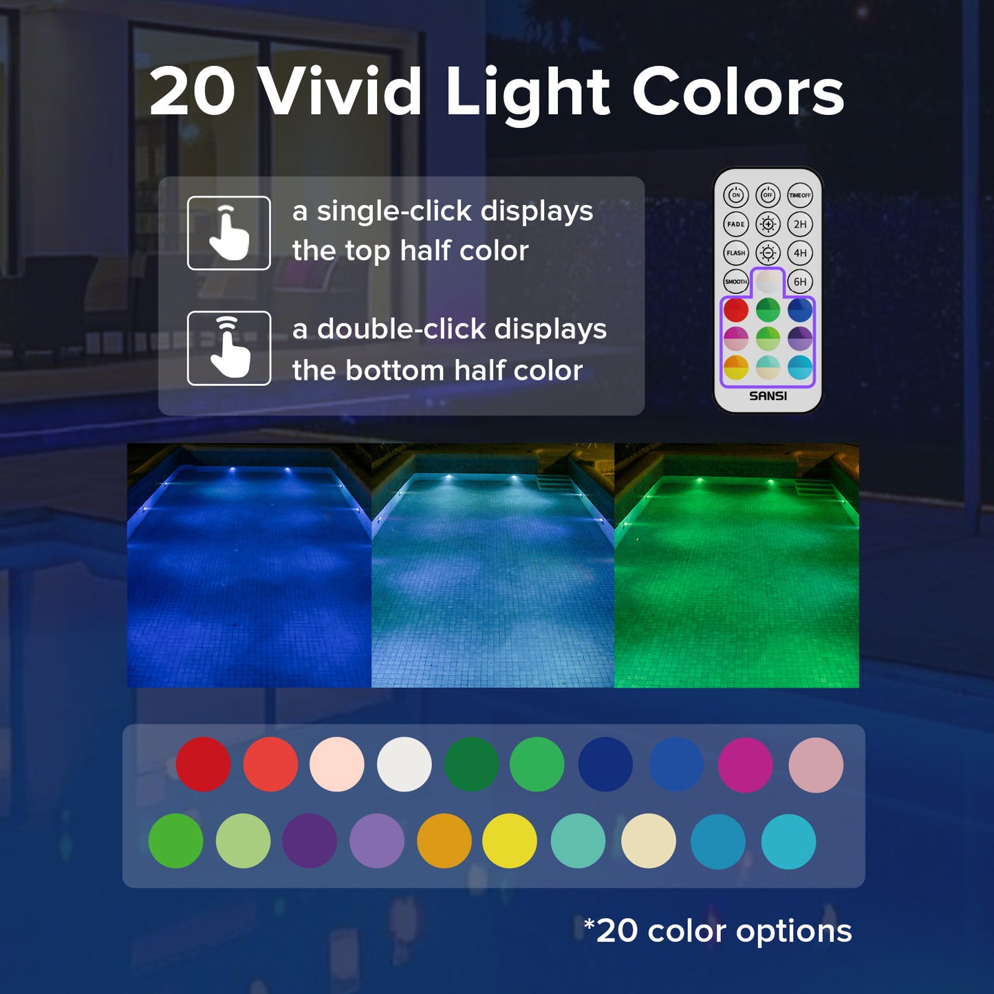 Waterproof RGB Pool Light Set - Rechargeable Outdoor LED Lamp for Swimming Pool Pond & Spa
