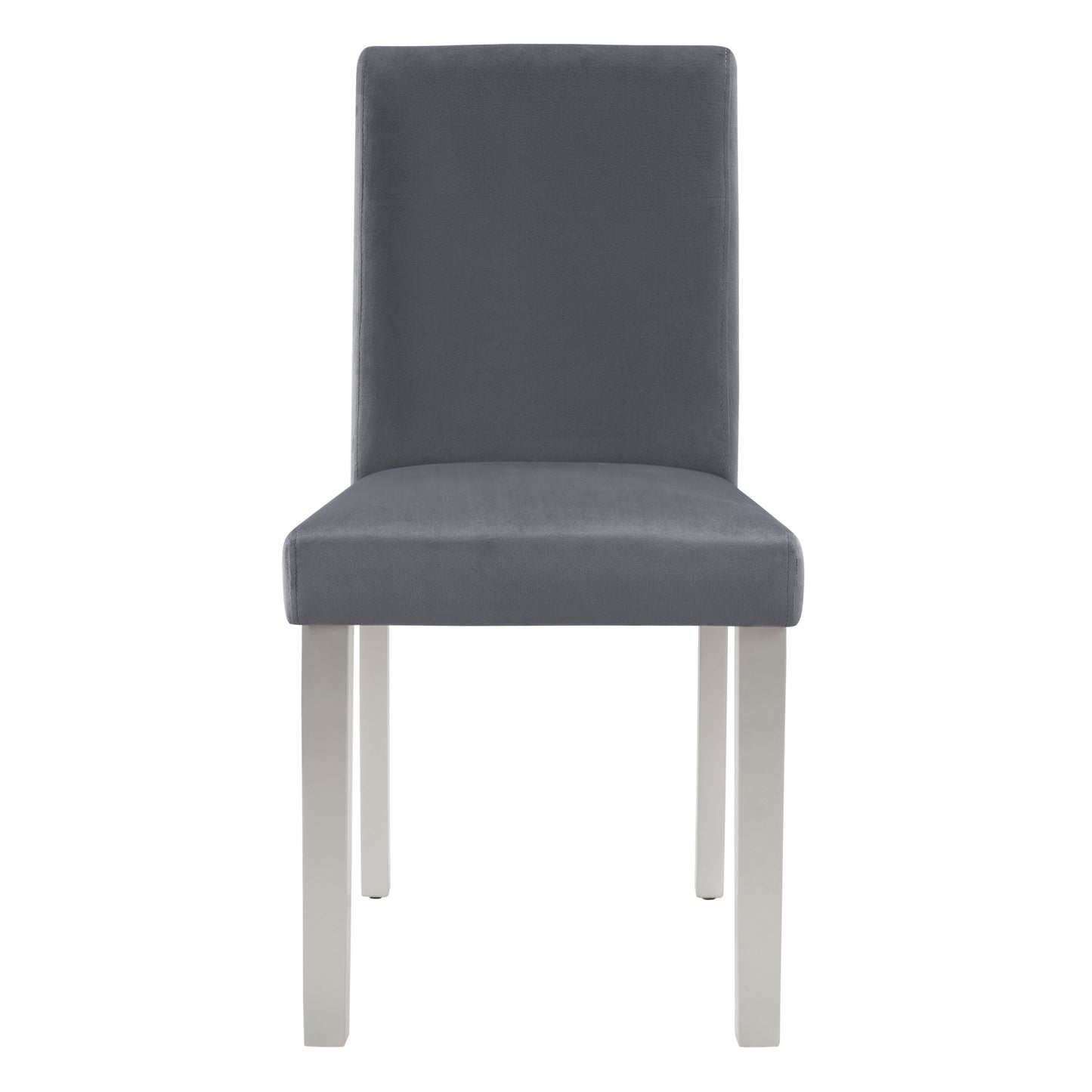 Dining Chairs Set of 4 with Padded Seat - Silver Grey