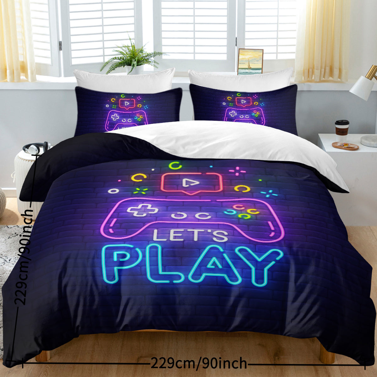 Gaming Duvet Cover Set with Pillow Shams - Multiple Sizes
