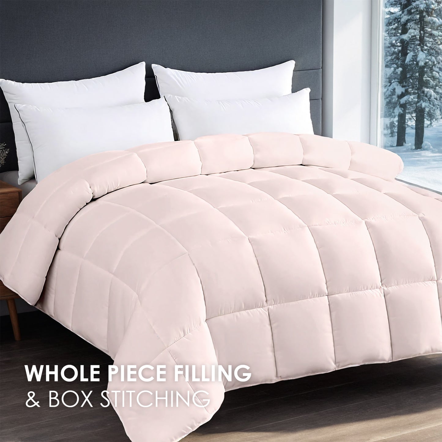 Extra Large Pink Duvet - Warm, Skin-Friendly Comfort, Bohemian Design