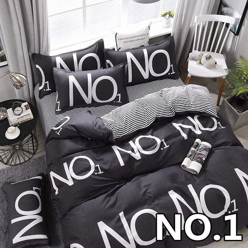 Cotton Quilt Cover Set for Single Bed Summer Dormitory Bedding Home Decor