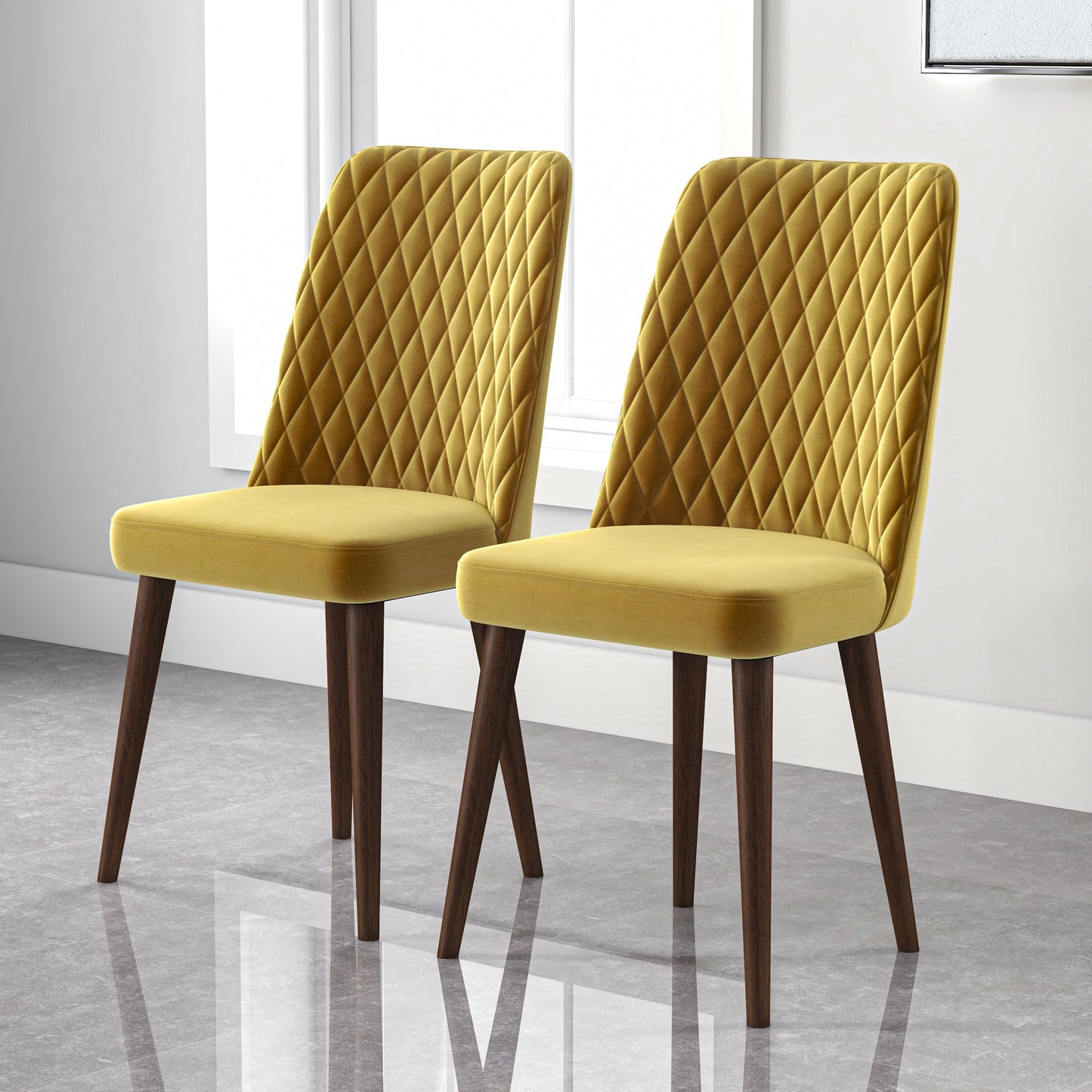 Easy To Clean With Removable Covers Katie Mid-Century Modern Velvet