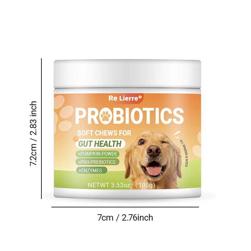 Dog Probiotics Soft Chews for Digestive Health - 40 Servings