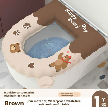 Toilet Mat with Bear Design - Bathroom Accessory Cushions