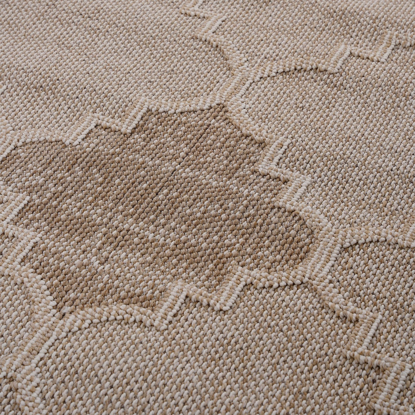 Guros 2X8 Cream Trellis Indoor Outdoor Runner Rug