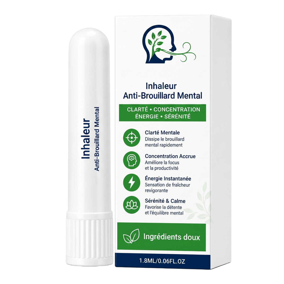 Nasal Inhaler for Sinus Relief with Menthol 1.8ML - Soothing Nasal Care