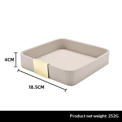 Leather Key Storage Box Light Luxury Organization Case for Home & Office