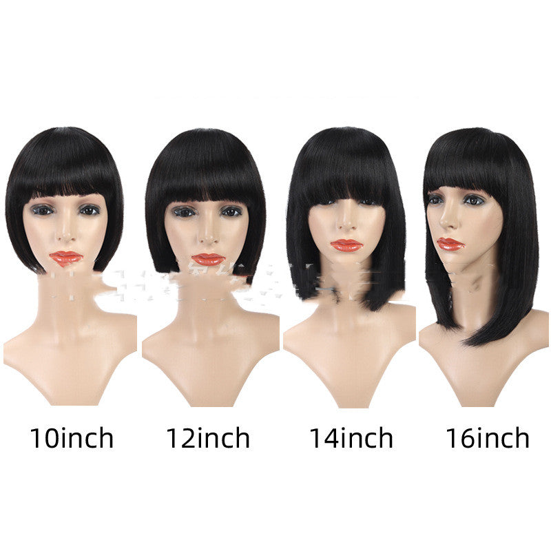 Long Straight Hair Wig with Qi Bangs - Multiple Sizes