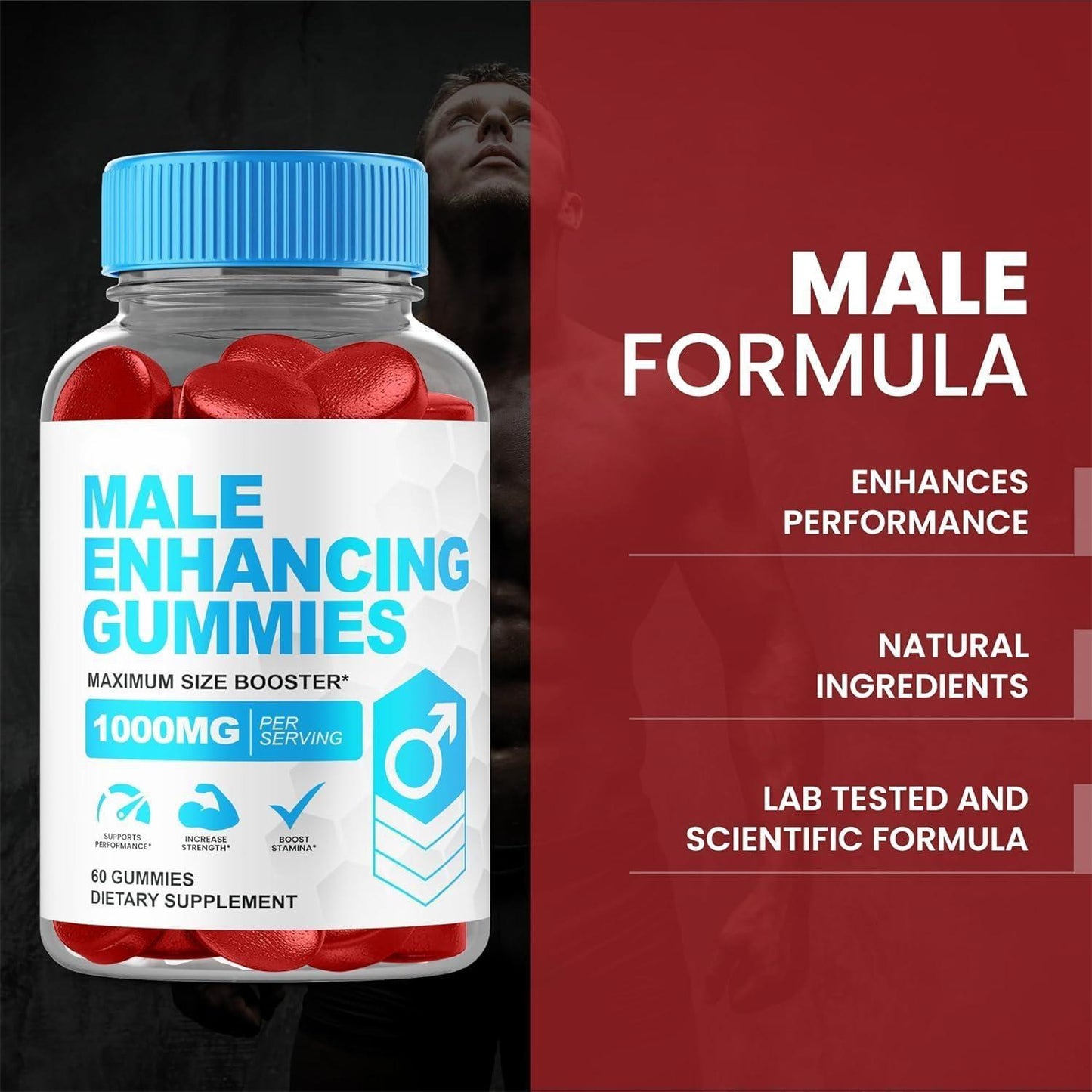 Male Enhancing Gummies - Sexual Wellness Supplement, 1 Bottle